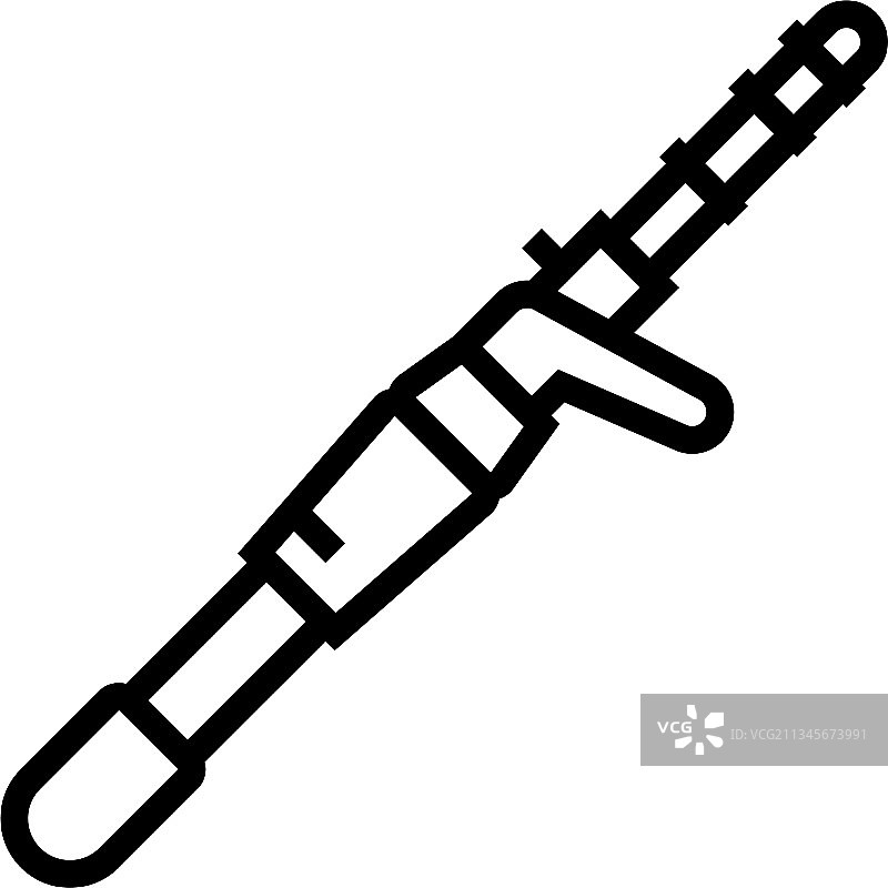 鱼竿线条图标图片素材