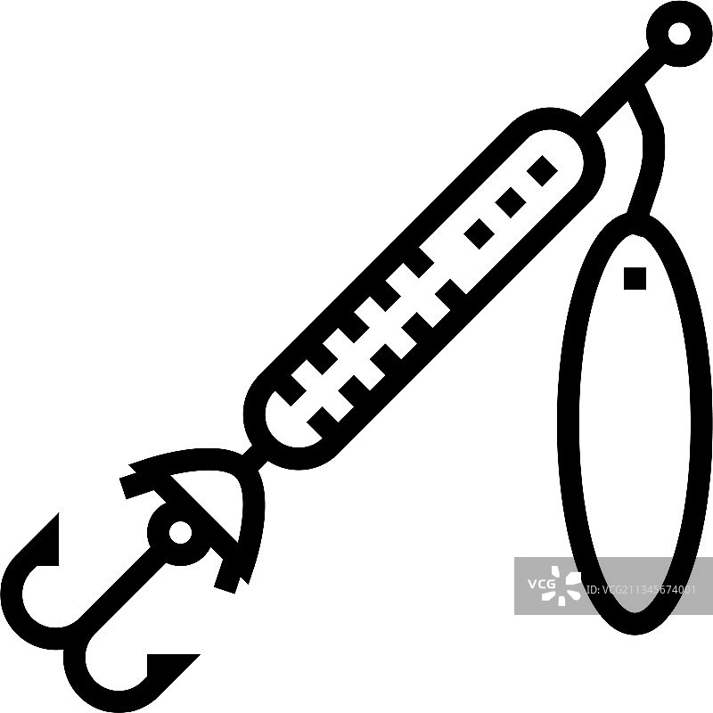 旋转亮片鱼饵配件线条图标图片素材