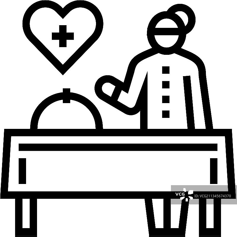 烹饪家政服务线性图标图片素材