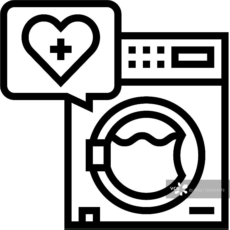 洗衣家政服务线性图标图片素材