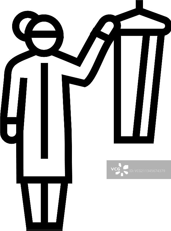 家庭护理换药服务线性图标图片素材