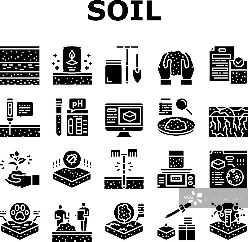 土壤检测自然系列图标图片素材