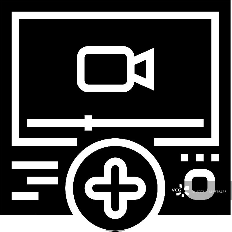 视频内容用户生成内容字形图标图片素材