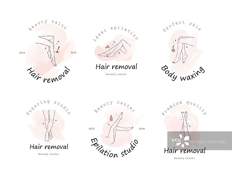 脱毛与美容：女性光滑的腿部图片素材