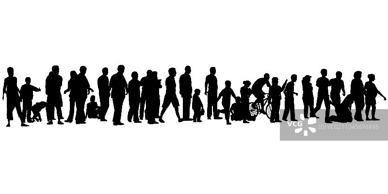 人群剪影图片素材
