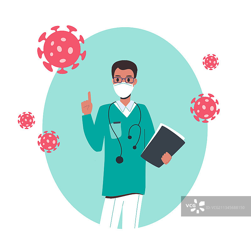 医生提醒：警惕冠状病毒的危害图片素材