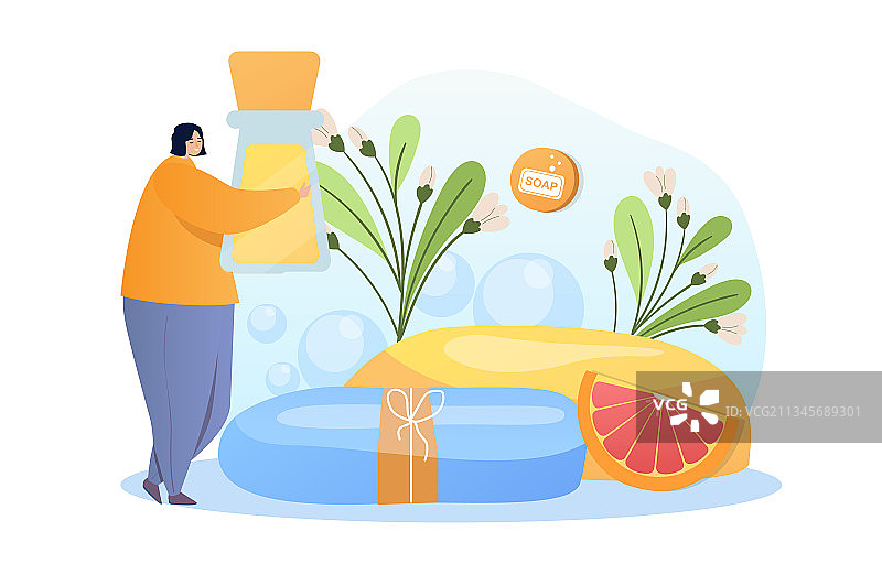 手工香皂促销概念图片素材