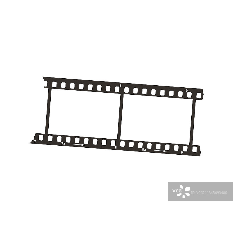 两帧35毫米正片胶片图片素材