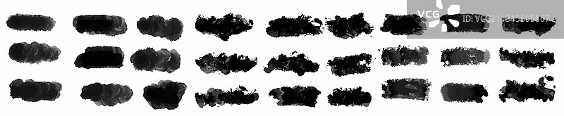 黑色Grunge笔刷banner大合集图片素材