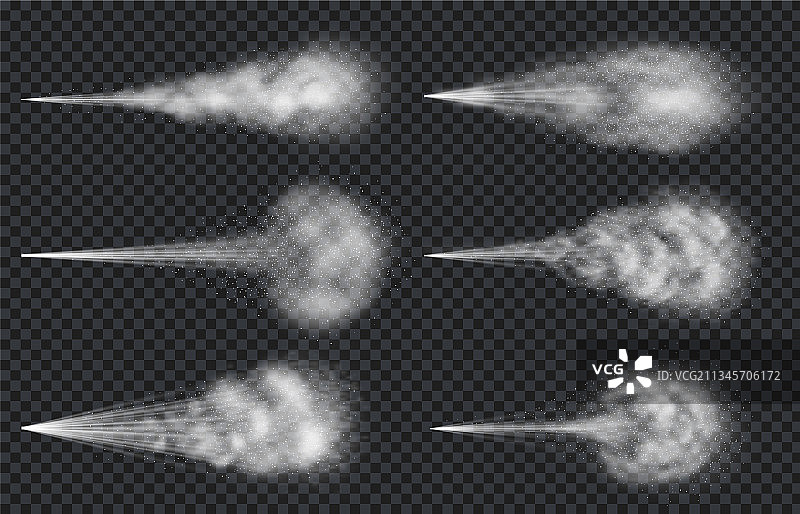 逼真的水雾蒸汽和云图片素材