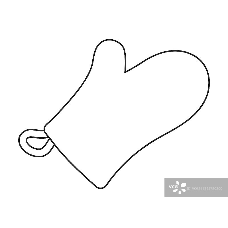 水疗手套轮廓图标图片素材