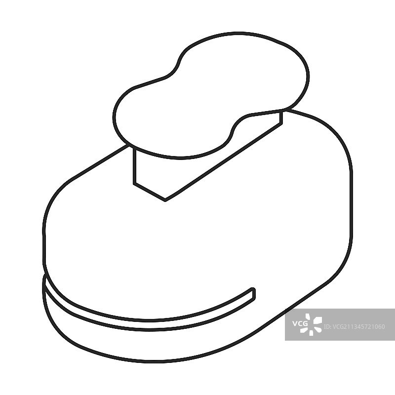 打孔器纸张轮廓图标图片素材