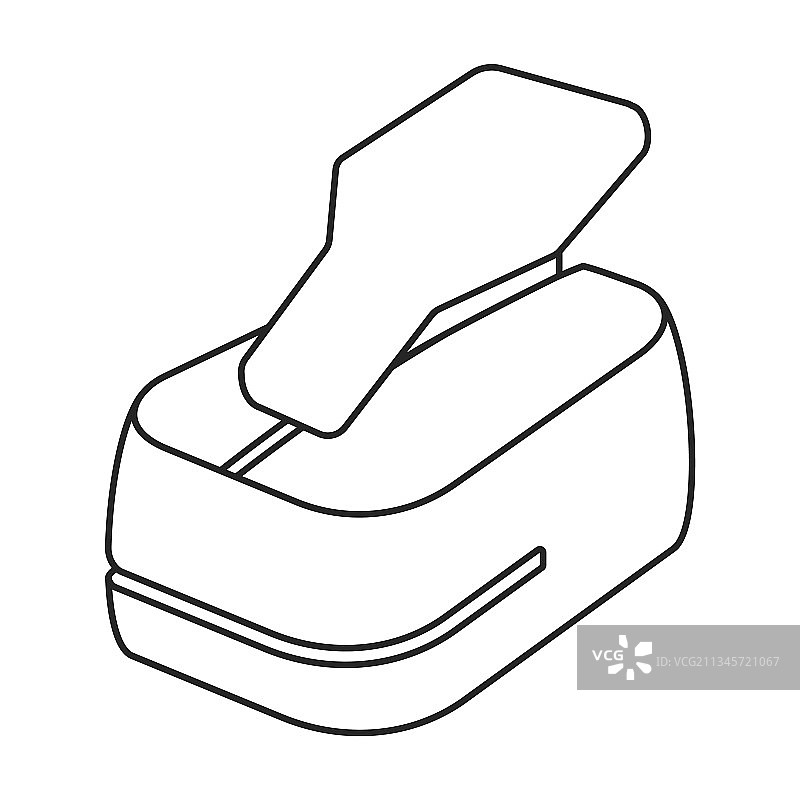 打孔器纸张轮廓图标图片素材