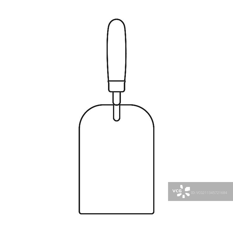 砌砖泥刀轮廓图标图片素材