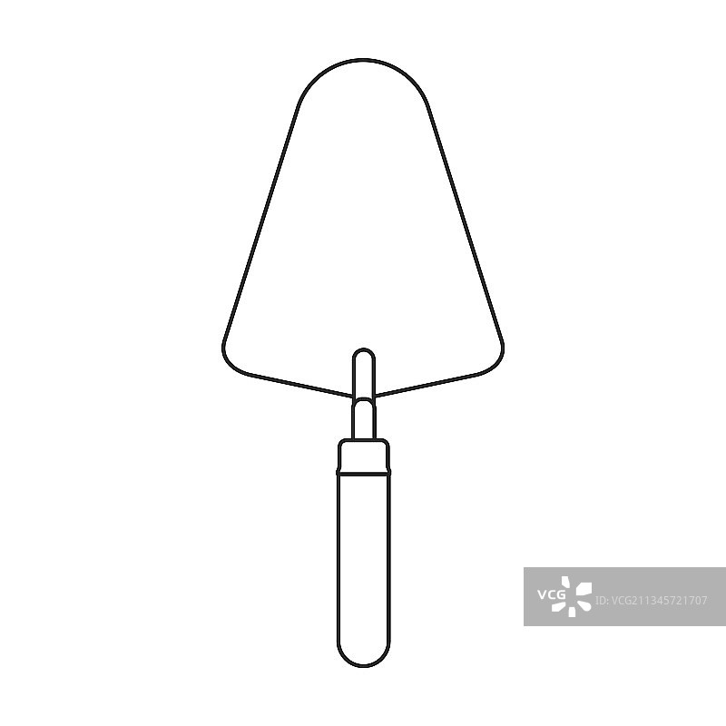 砌砖泥刀轮廓图标图片素材