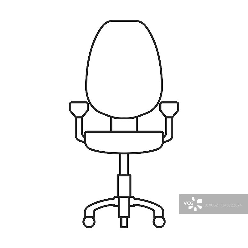 办公椅轮廓图标图片素材
