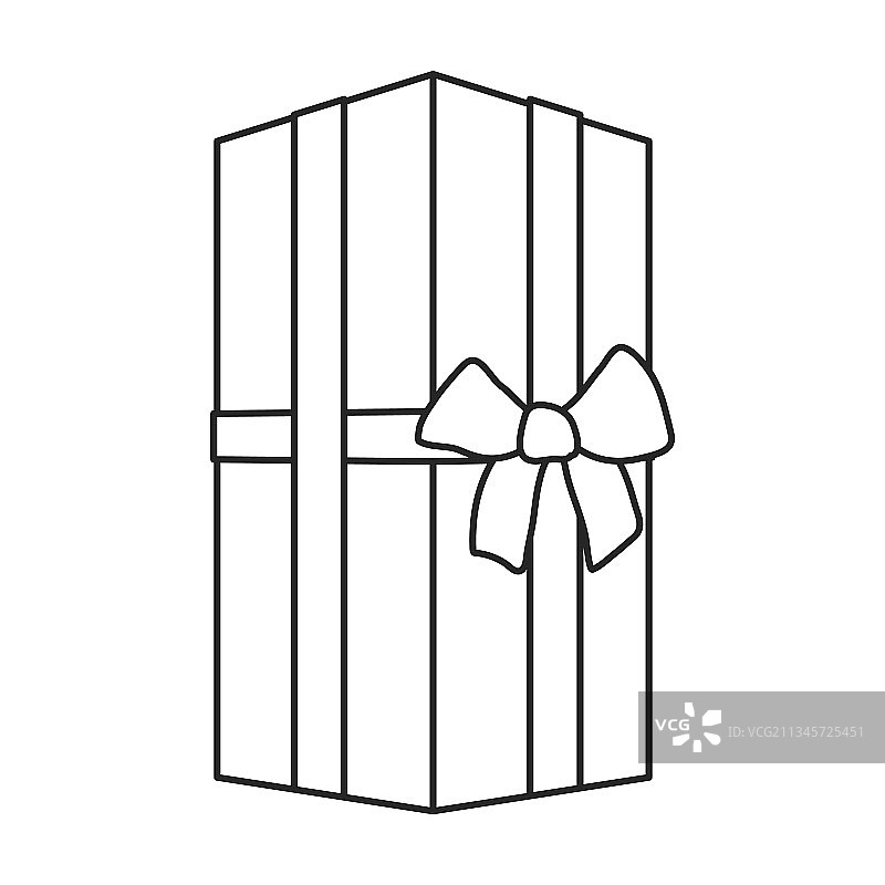 礼盒轮廓图标图片素材