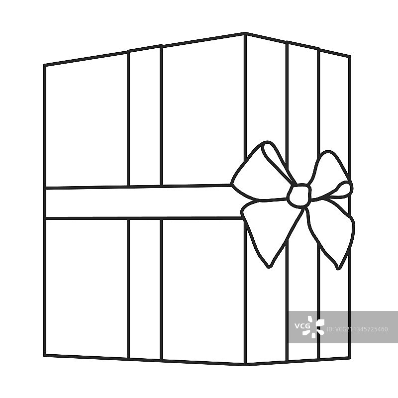 礼盒轮廓图标图片素材