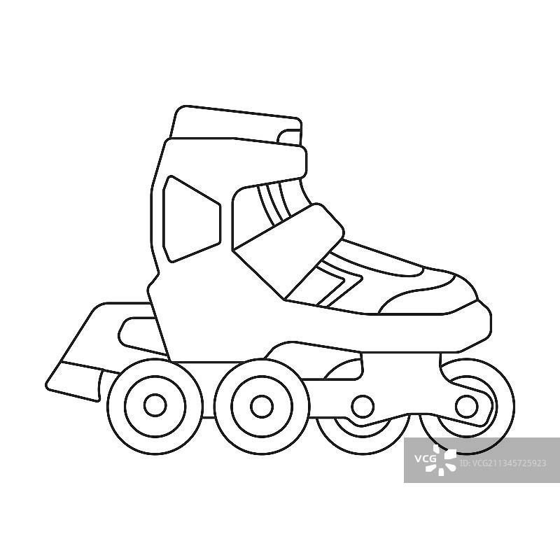 滑板滚轮轮廓图标图片素材