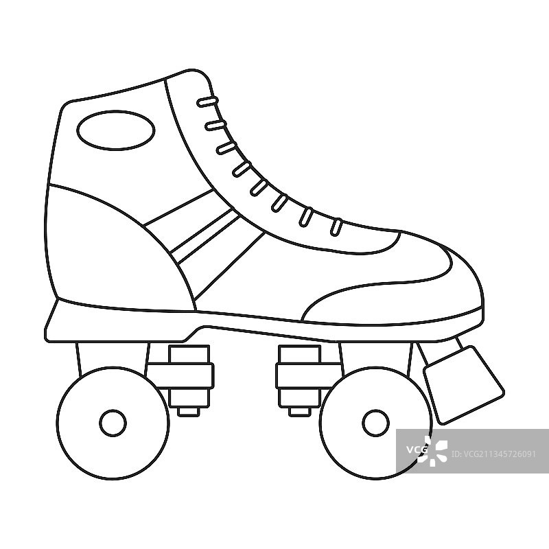 滑板滚轮轮廓图标图片素材