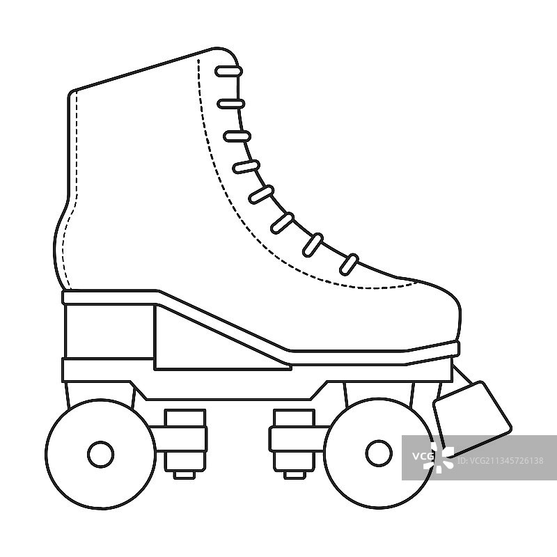 滑板滚轮轮廓图标图片素材