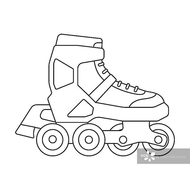 滑板滚轮轮廓图标图片素材