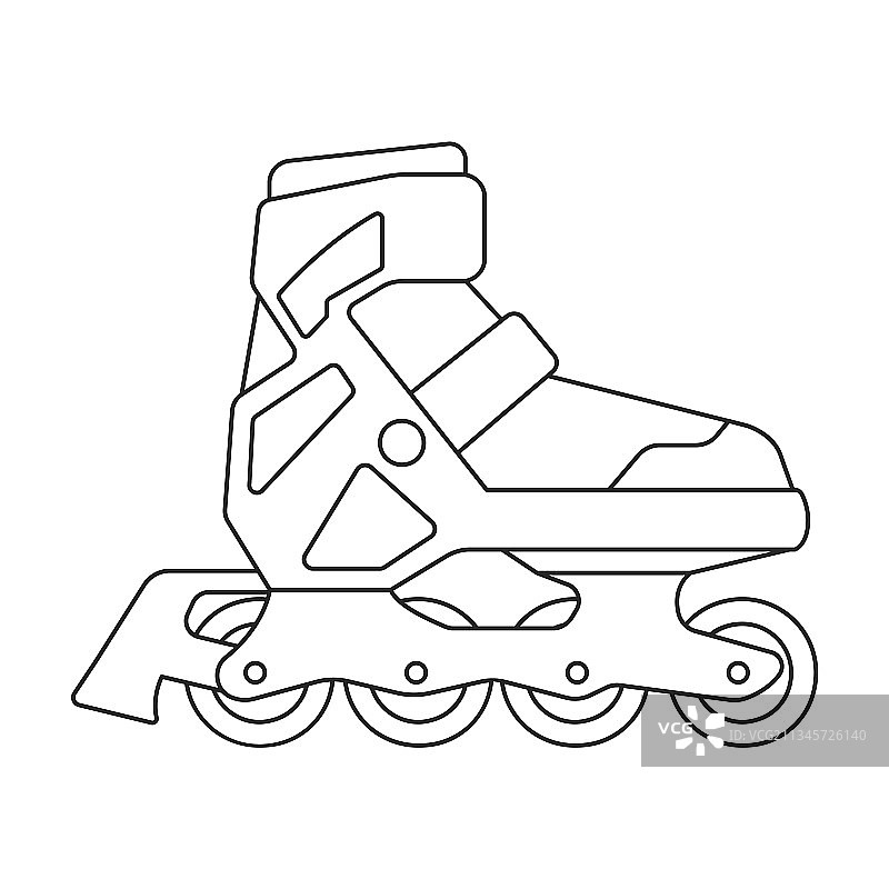 滑板滚轮轮廓图标图片素材