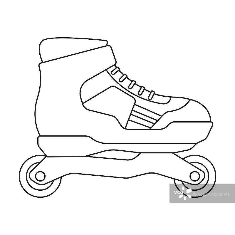 滑板滚轮轮廓图标图片素材