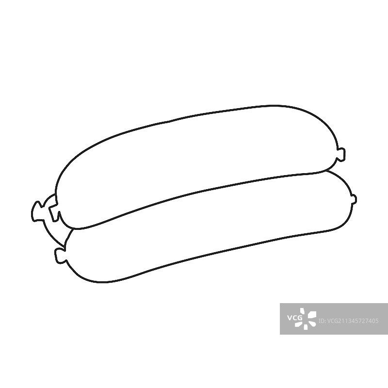 香肠轮廓图标图片素材