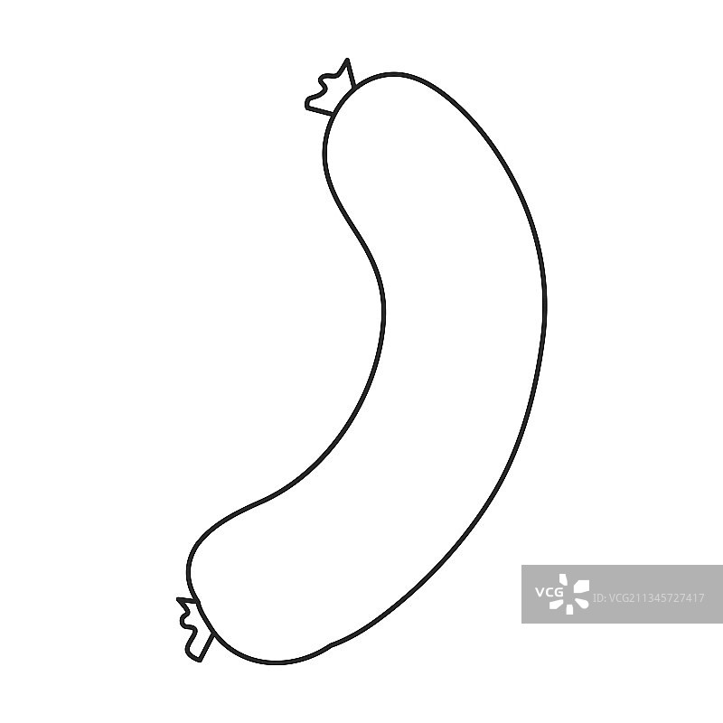 香肠轮廓图标图片素材