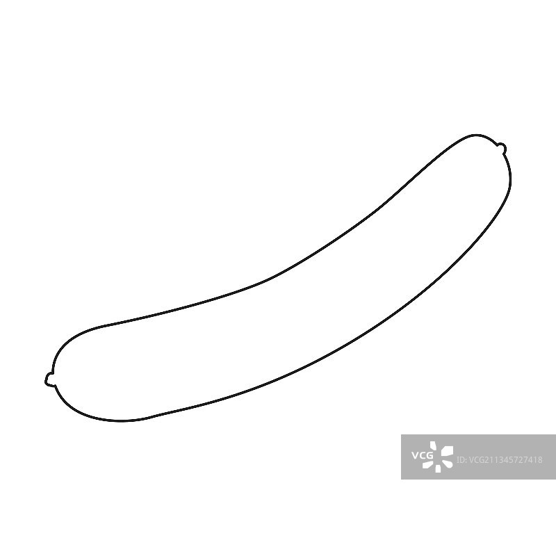 香肠轮廓图标图片素材