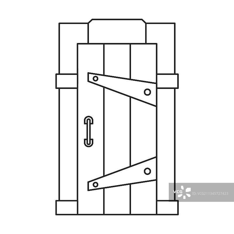 中世纪门轮廓图标图片素材