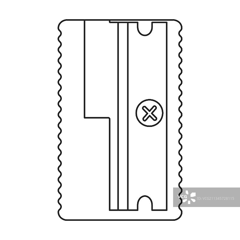 卷笔刀轮廓图标图片素材
