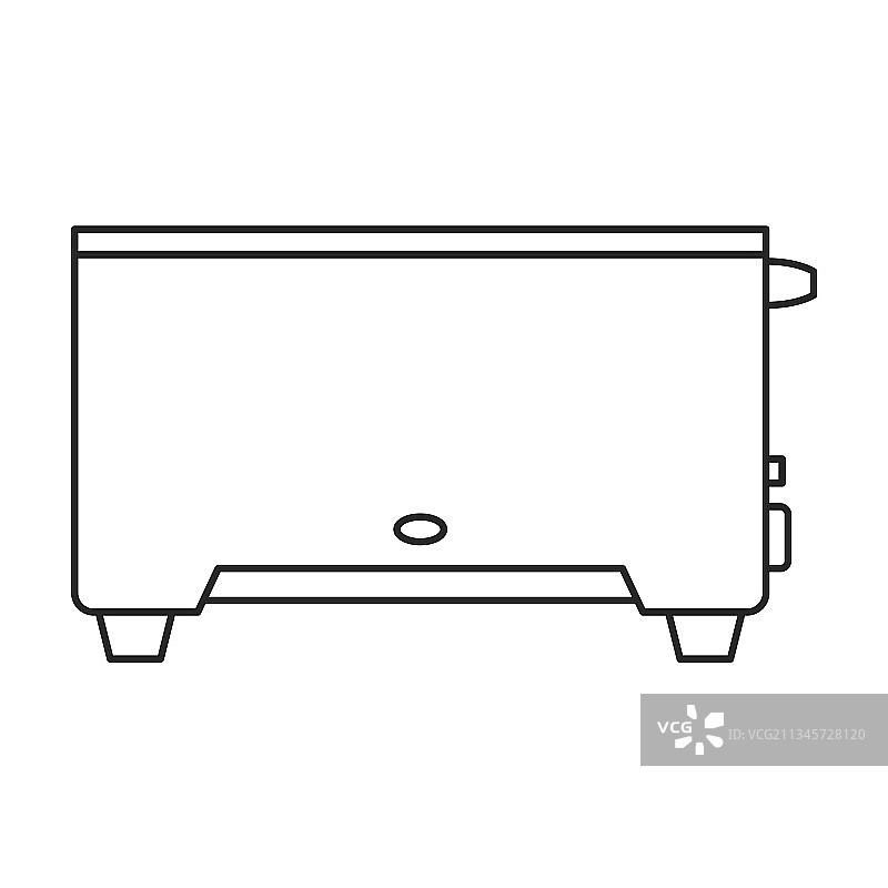 烤面包机轮廓图标图片素材