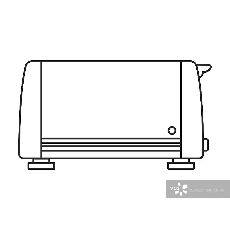 烤面包机轮廓图标图片素材