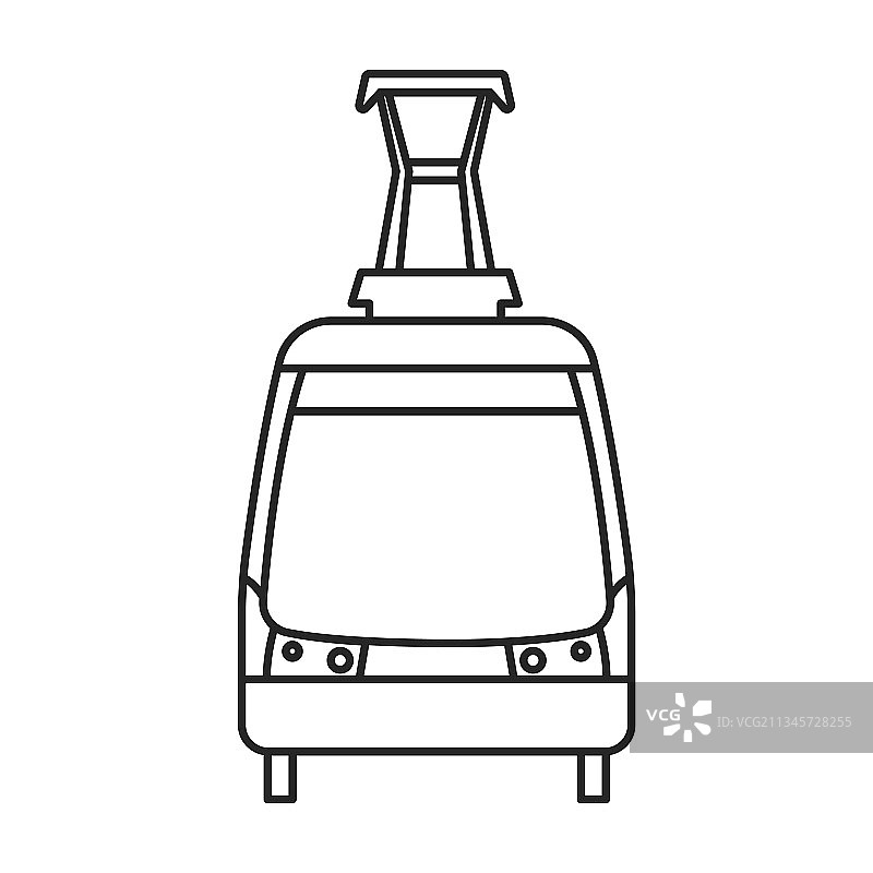 有轨电车轮廓图标图片素材