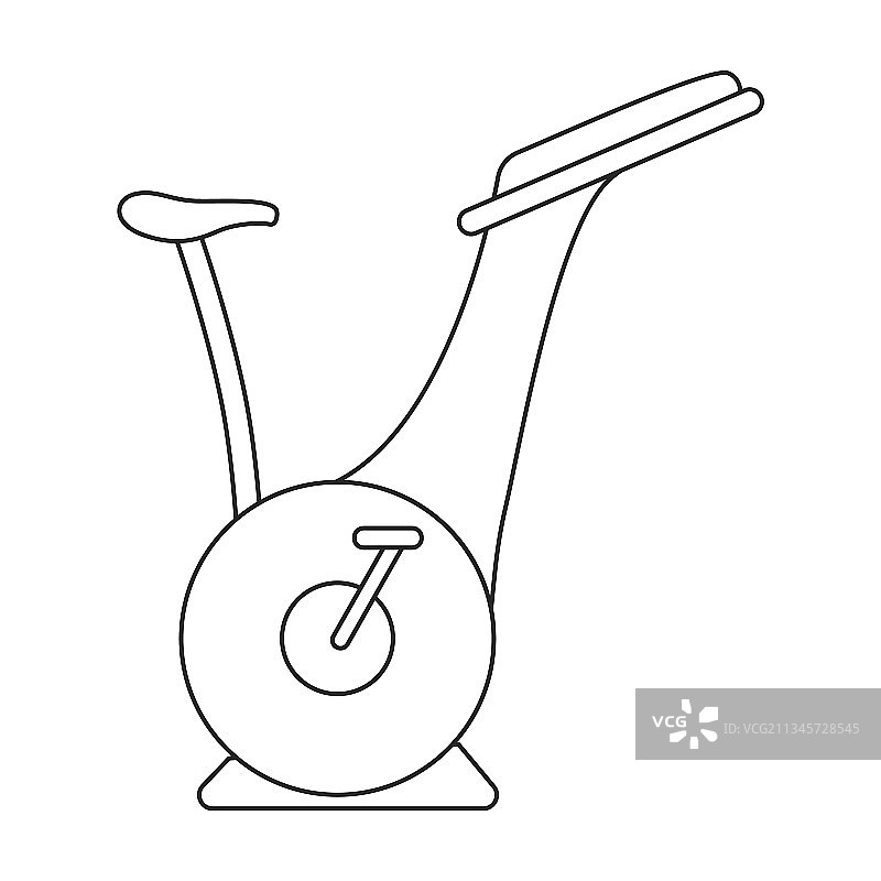 自行车锻炼轮廓图标图片素材