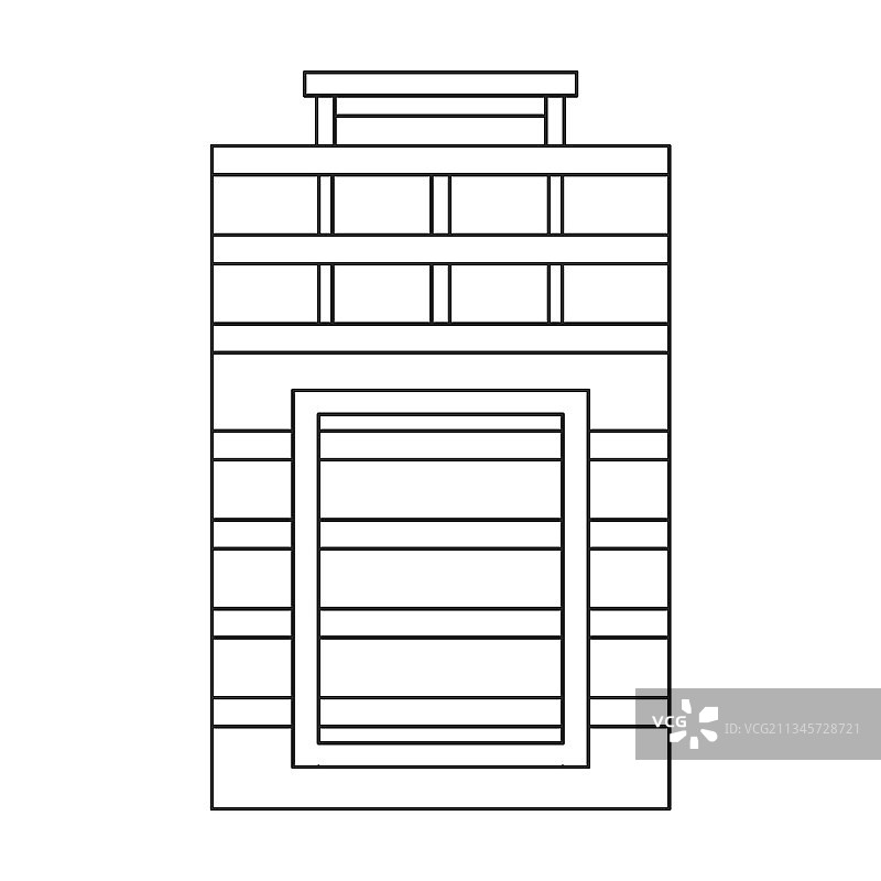 高层建筑轮廓图标图片素材