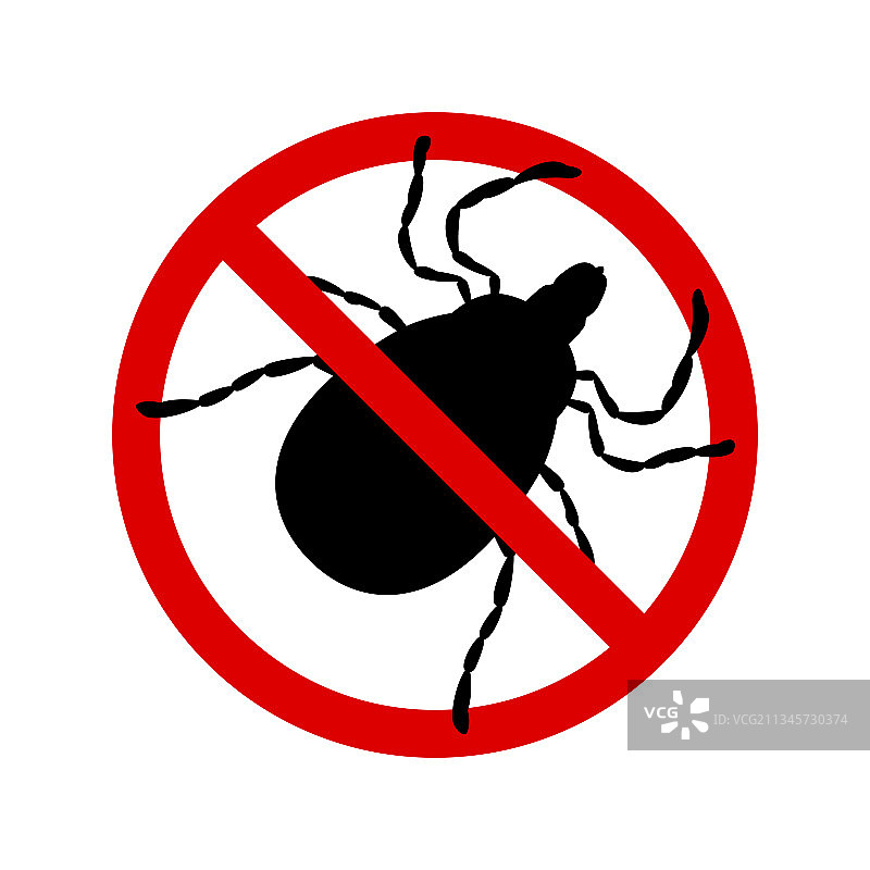 螨虫警告标志寄生虫图标轮廓图片素材