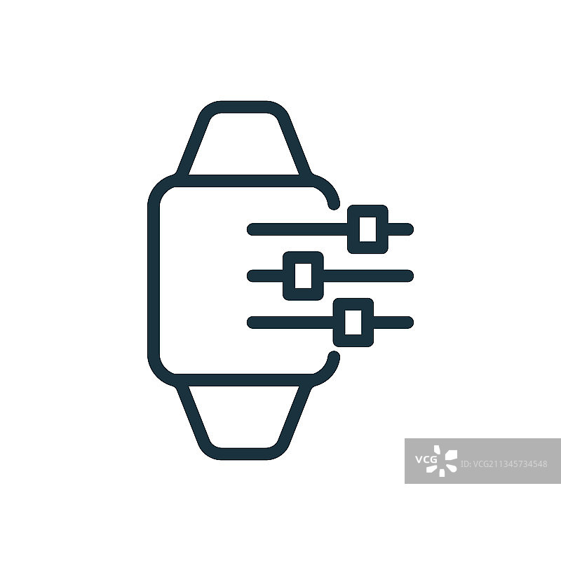 智能手表选项线性图标图片素材