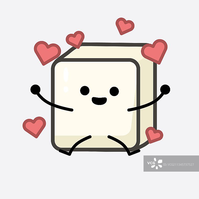 可爱的豆腐卡通形象图片素材