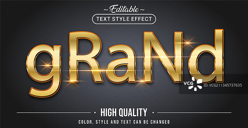 可编辑文字样式效果-盛大文字风格图片素材