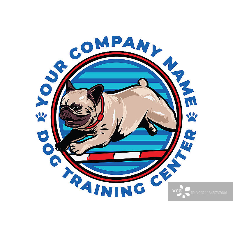 酷炫的训狗中心概念Logo图标图片素材