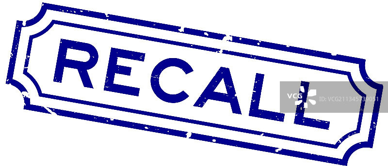 蓝色Grunge风格文字方块橡胶印章图片素材