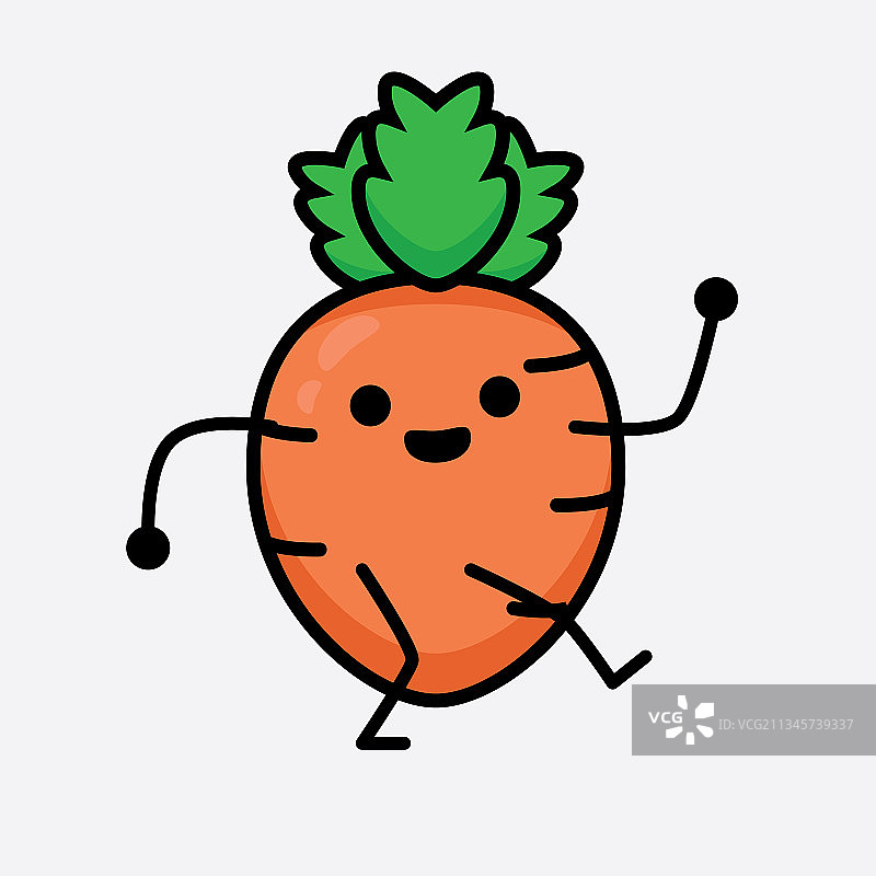 可爱的卡通胡萝卜形象图片素材