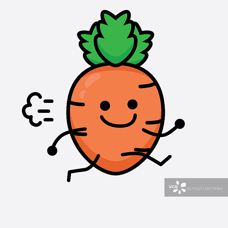 可爱的卡通胡萝卜形象图片素材