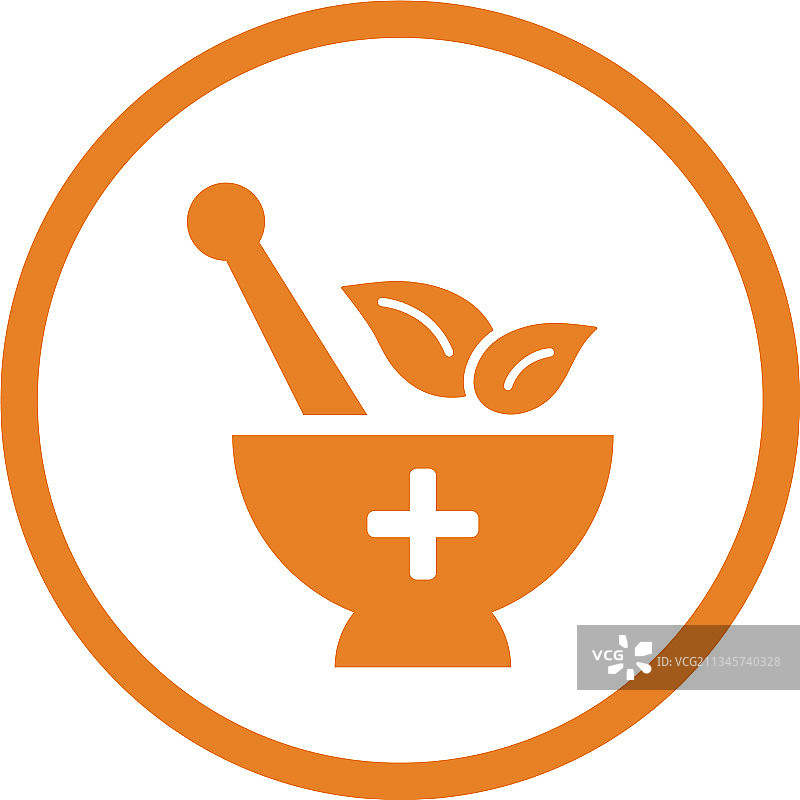 另类疗法图标（橙色，EPS 格式）图片素材
