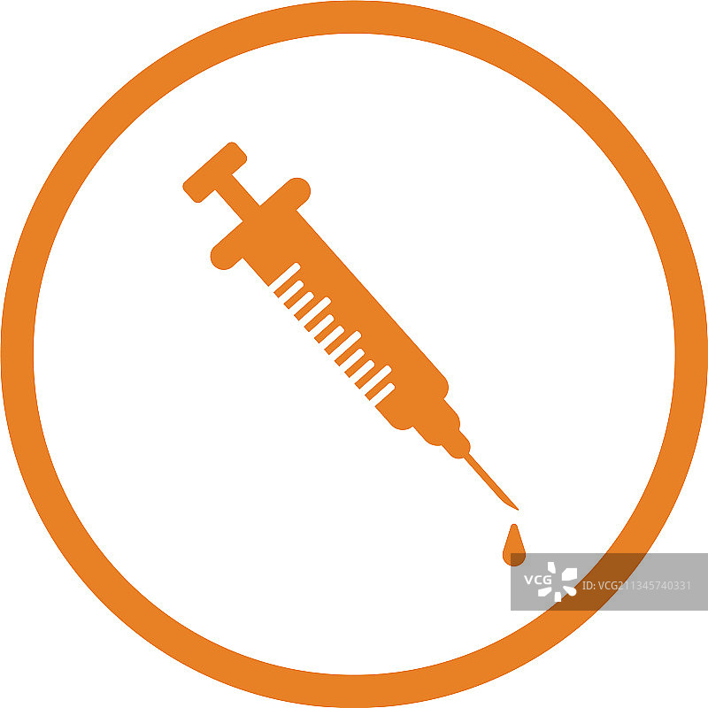 橙色麻醉保健图标EPS图片素材