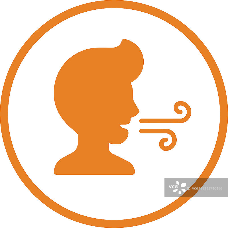 呼吸睡眠图标橙色EPS图片素材