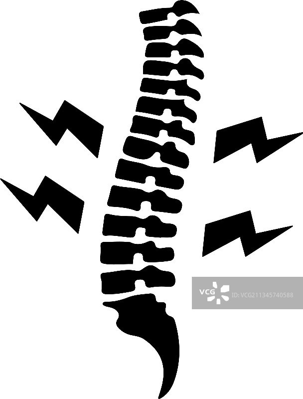 肌肉骨骼疾病黑色图标图片素材